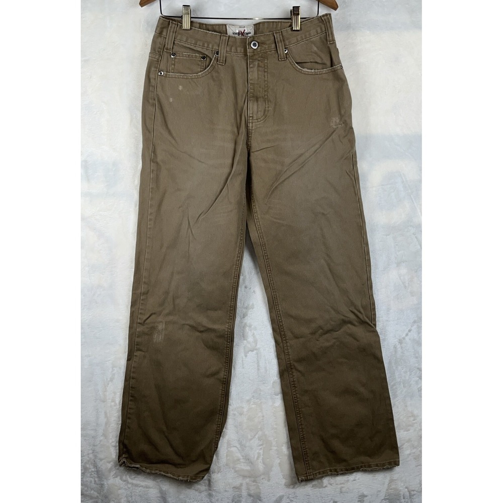 Industrial Exchange Mens Brown 30x30 Corduroy Straight Leg Pants Distressed Y2K‎